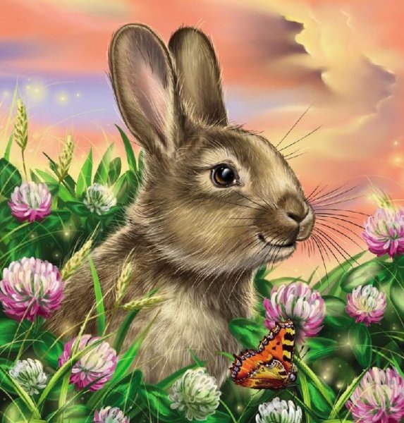 Зайчик картина