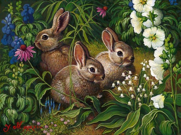 Яна Мовчан художник картины кролики