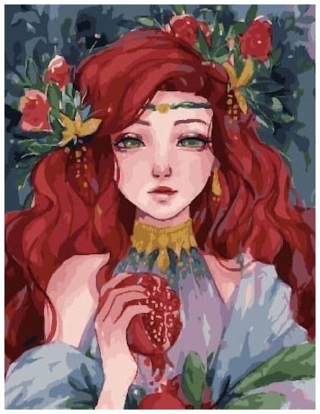 Армянская девушка с гранатом рисунок