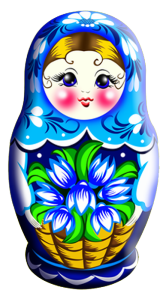 Матрешка на прозрачном фоне