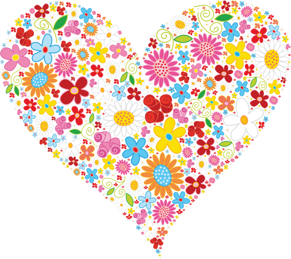 Цветные сердечки