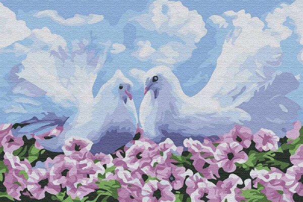 Пара голубей картина