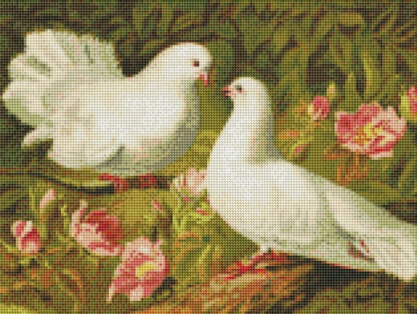 Картина два голубя