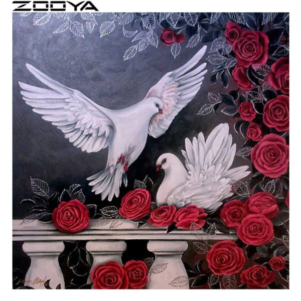 Алмазная мозайка голуби