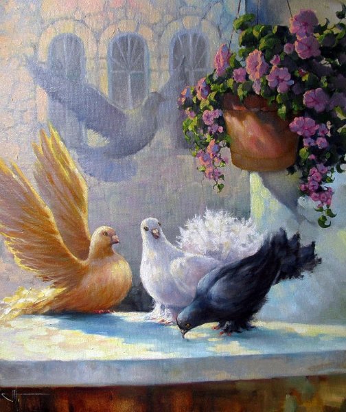 Натюрморт с голубем
