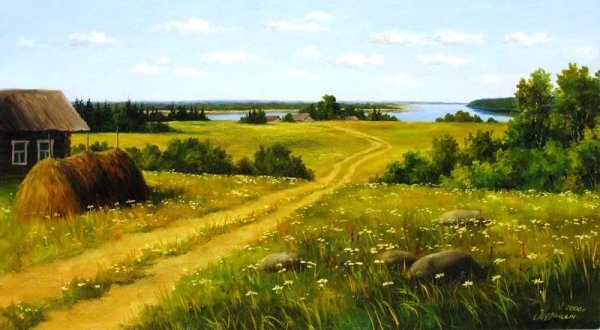 Художник Сергей Курицын деревня лето