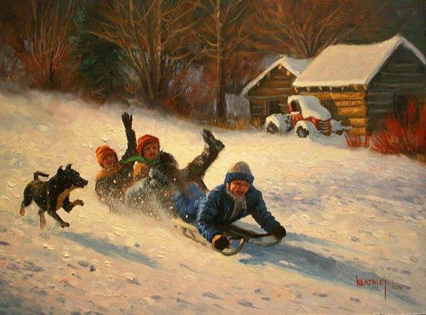 Марк Китли художник зима дети