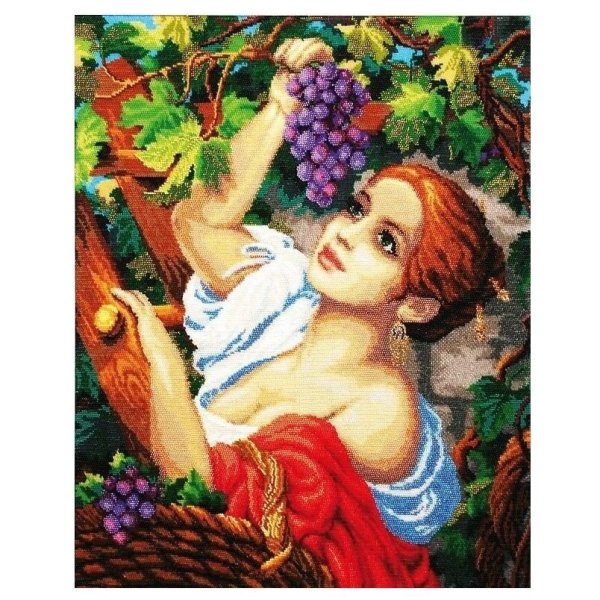 Девушка эпохи Возрождения с виноградом