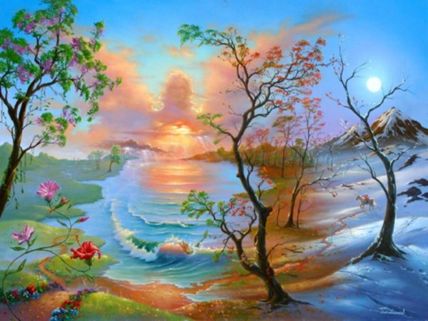 Живопись на тему времена года