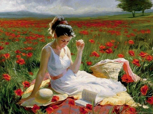 Девушка в венке живопись