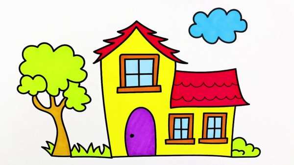 Домик рисунок для детей