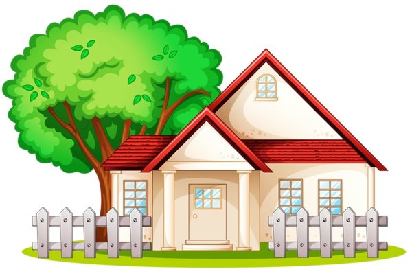 Домик с 3 окнами картинка