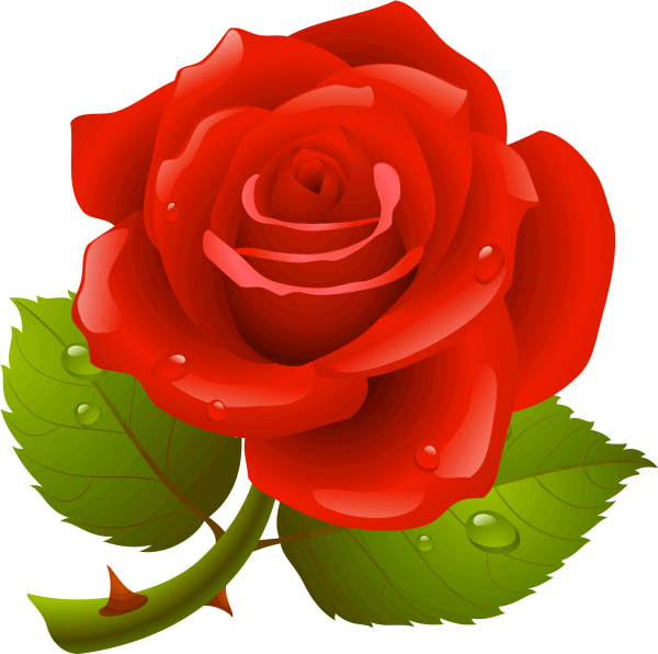 Мультяшные цветы розы