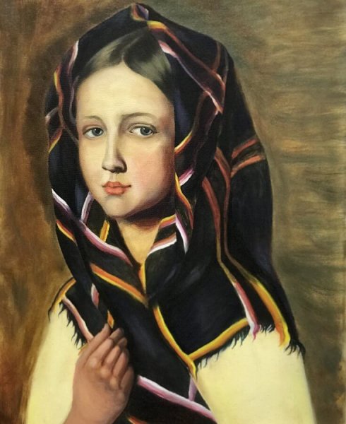 Алексей Венецианов девушка в платке