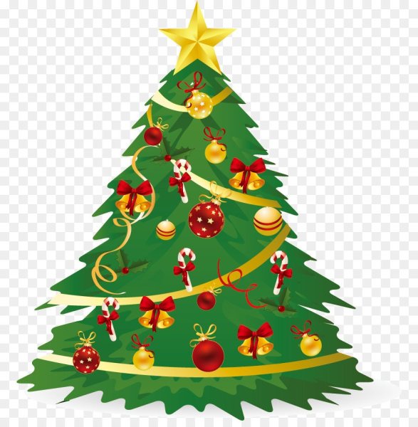 Ель в векторной графике