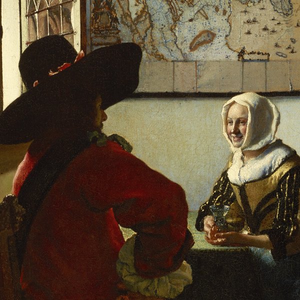 Офицер и смеющаяся девушка Вермеера