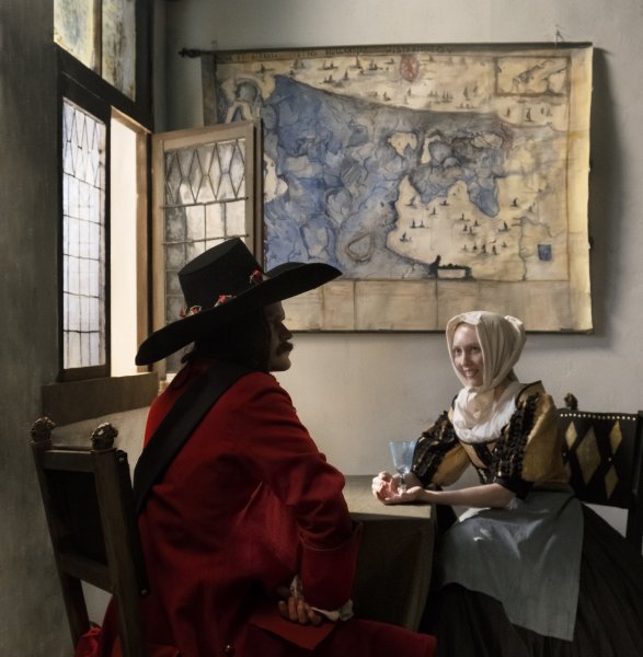 Ян Вермеер (1632 – 1675) «военный и смеющаяся девушка»,