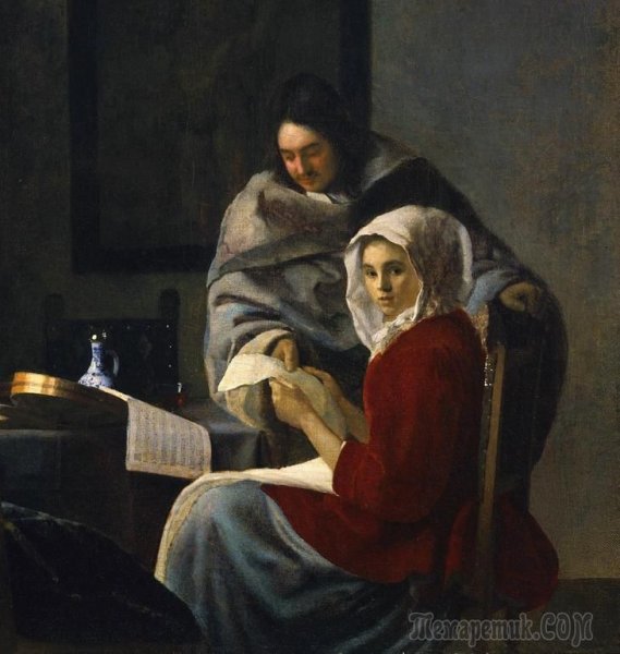 Ян Вермеер офицер и смеющаяся девушка