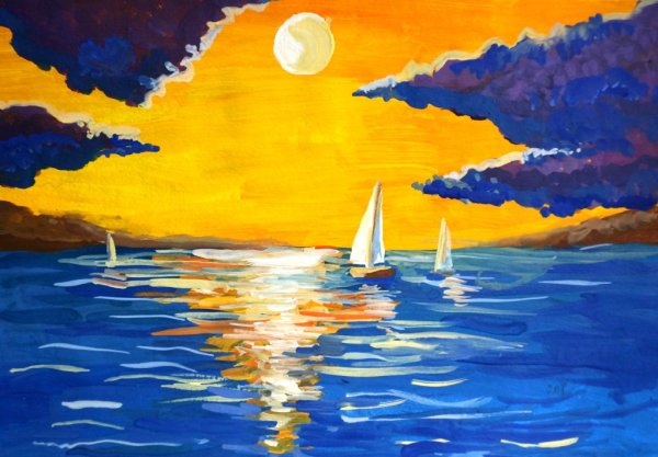 Морской пейзаж для детей