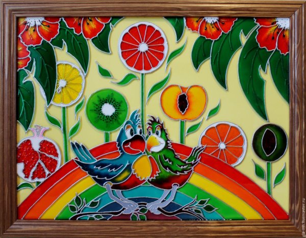 Краски для витража на стекле