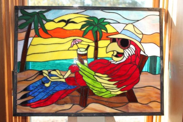 Рисование на стекле витражными красками