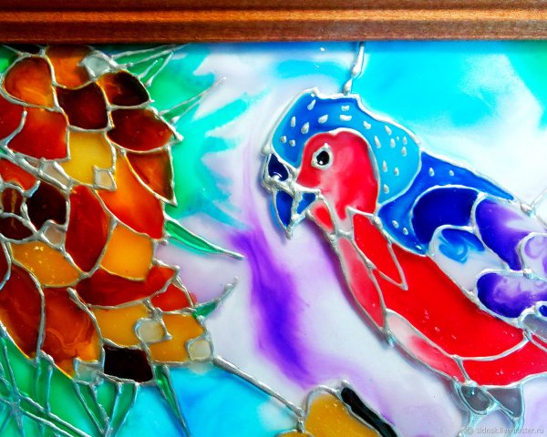 Витраж цветы