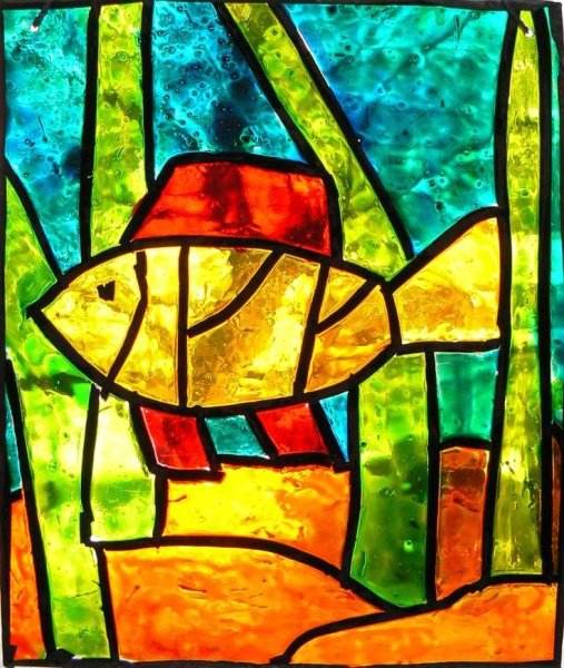 Пластилин на стекле