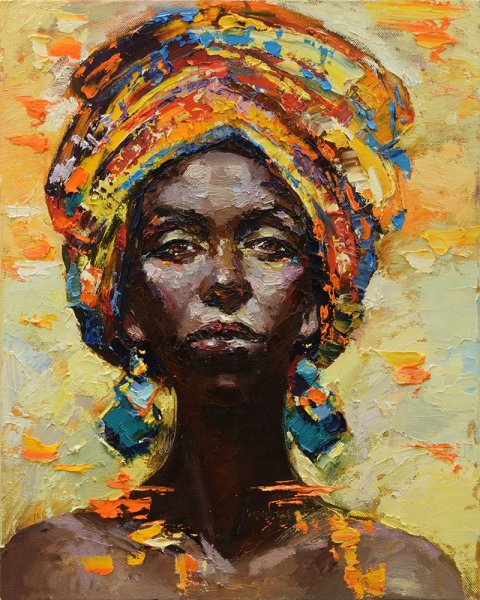 Картина «африканка» Энджи Браун