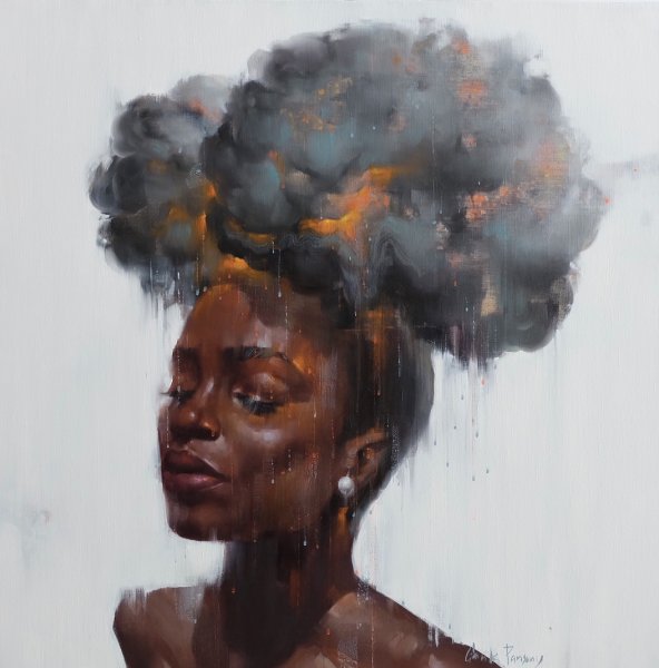 Картина темнокожая девушка