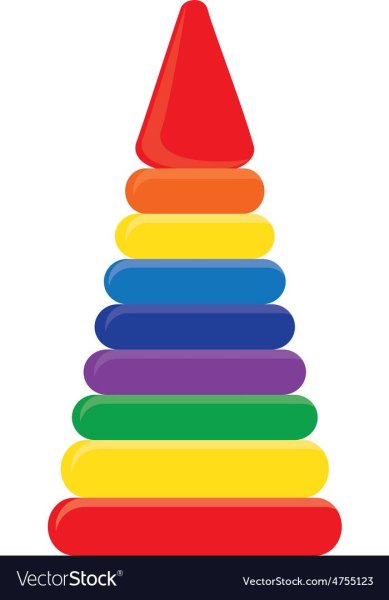 Детская пирамидка на прозрачном фоне