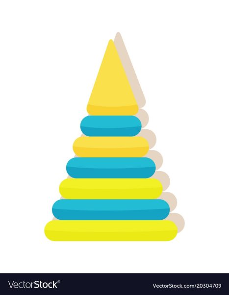 Пирамидка желто голубая