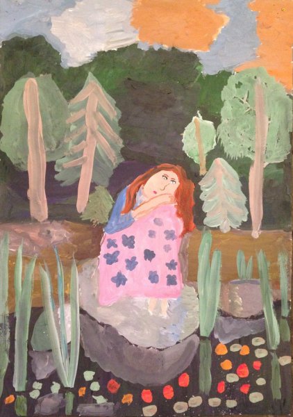 Алёнушка Васнецов рисунок