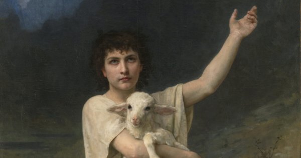 Женщина с ягненком картина