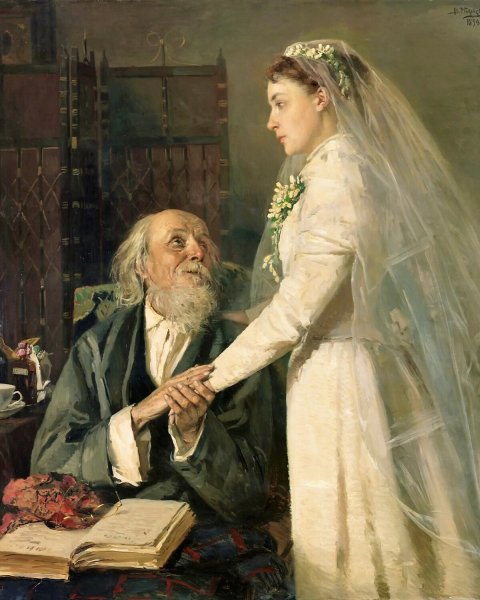 Художник Фирс Журавлев, "перед венцом". 1874