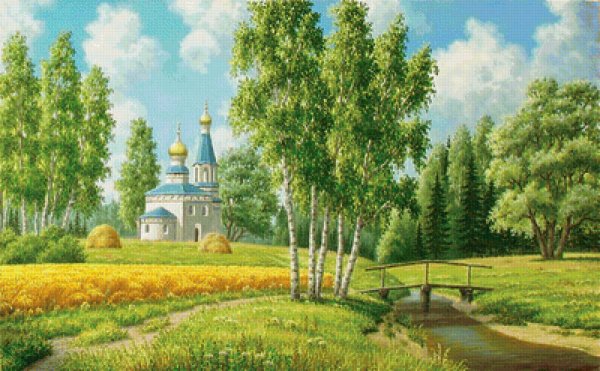 Русь река береза храм