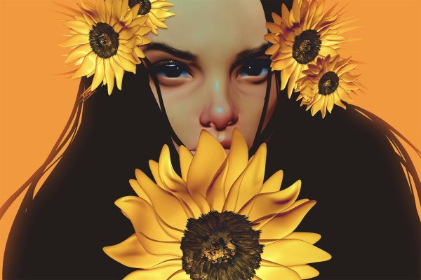 Портрет с подсолнухами