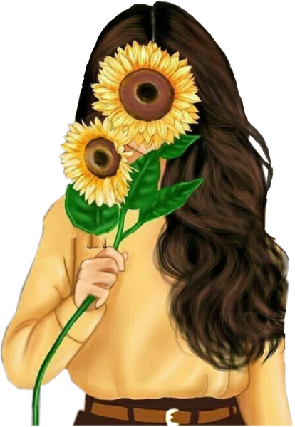 Девочка с подсолнухами рисунок