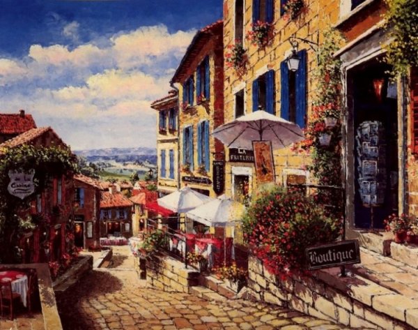 Картина "улица в Стамбуле» (Львовская галерея искусств)