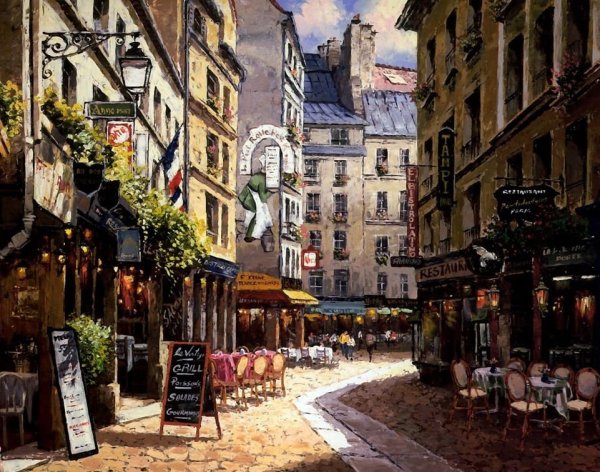 Картина "улица в Стамбуле» (Львовская галерея искусств)