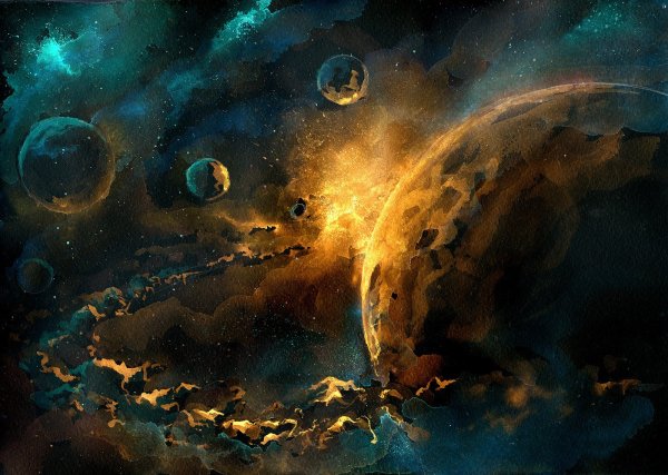 Космос туманности и Галактики