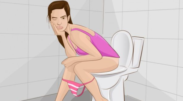 Сидя в туалете