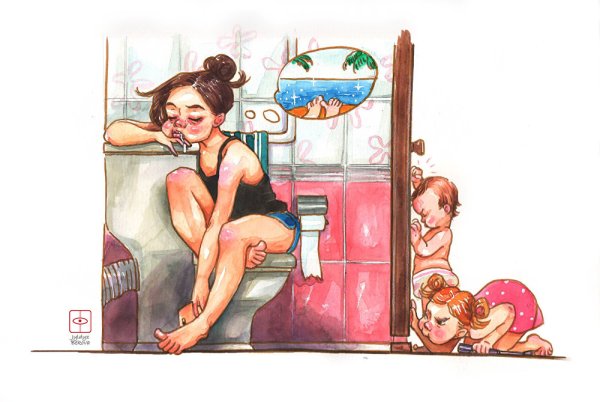 Смешные иллюстрации про материнство