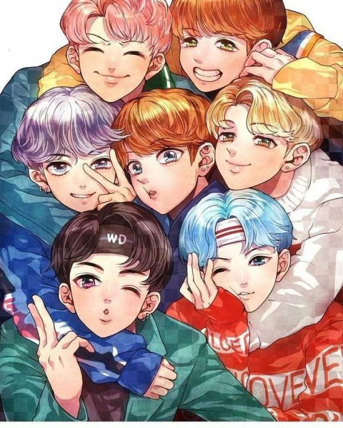 Группа БТС аниме