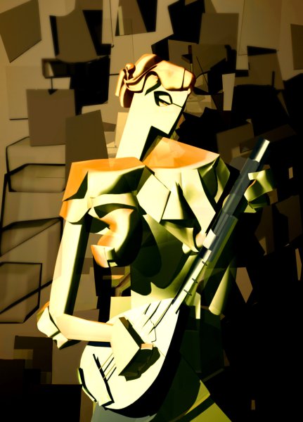 Пикассо девушка с мандолиной 1910