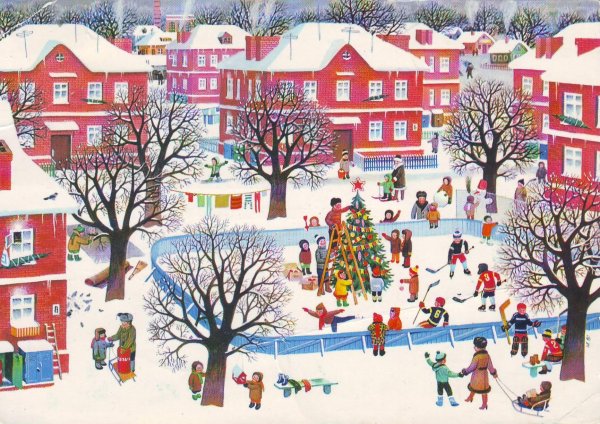 Зима в городе для детей