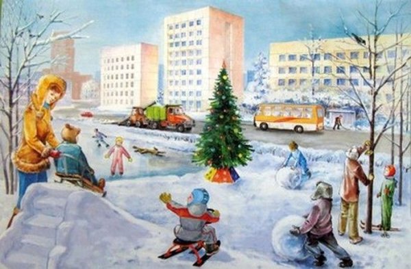 Сюжетная картина улица города