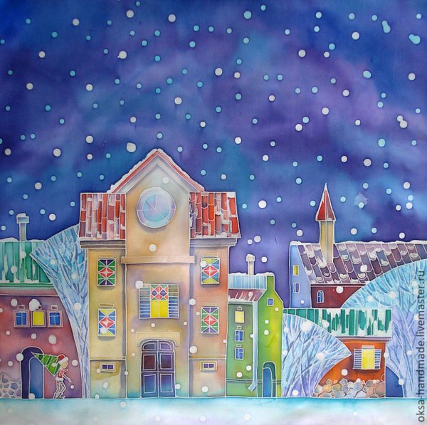 Зимний городской пейзаж