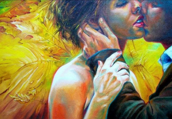 Художник Wlodzimierz Kuklinski 2 осень и женщина