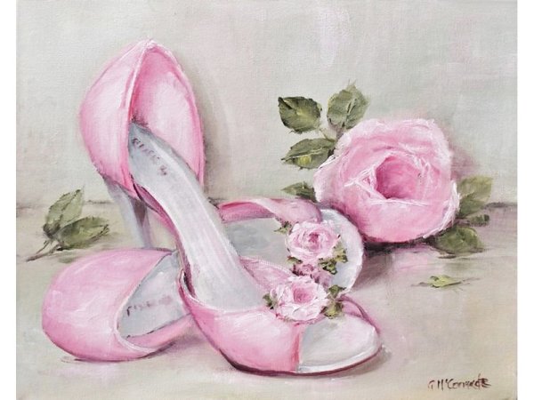 Винтажно розовый арт Gail MCCORMACK.