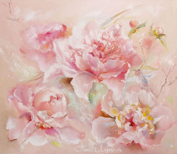 Аннет Логинова картины пионы